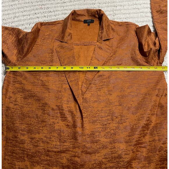 Yest The Netherlands Open Front Jacket Long Length Blazer Womens Size 8 Orange - Picture 4 of 15